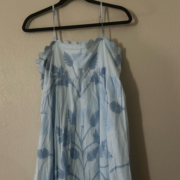 Juliet Dunn Tuckernuck Pale Blue Yie Back Midi Dress - Picture 4 of 8